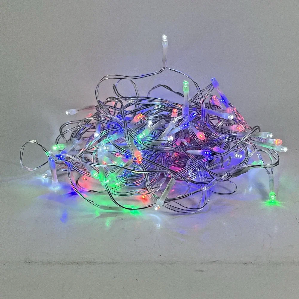 Room Room Curtain Lights Rainbow LED String Lights Battery 80 LED